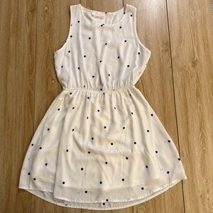 Peach Love California White Polka Dot Dress